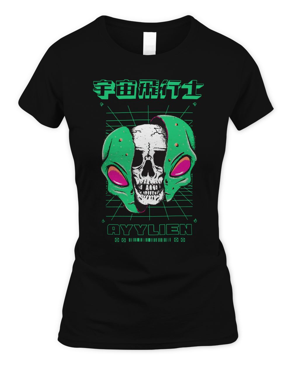 Ayylien Clothing Split Ayylien Skull Shirt