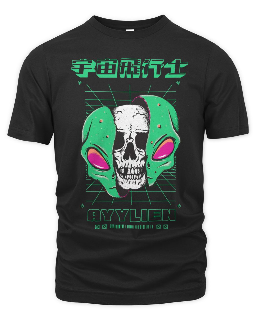 Ayylien Clothing Split Ayylien Skull Shirt