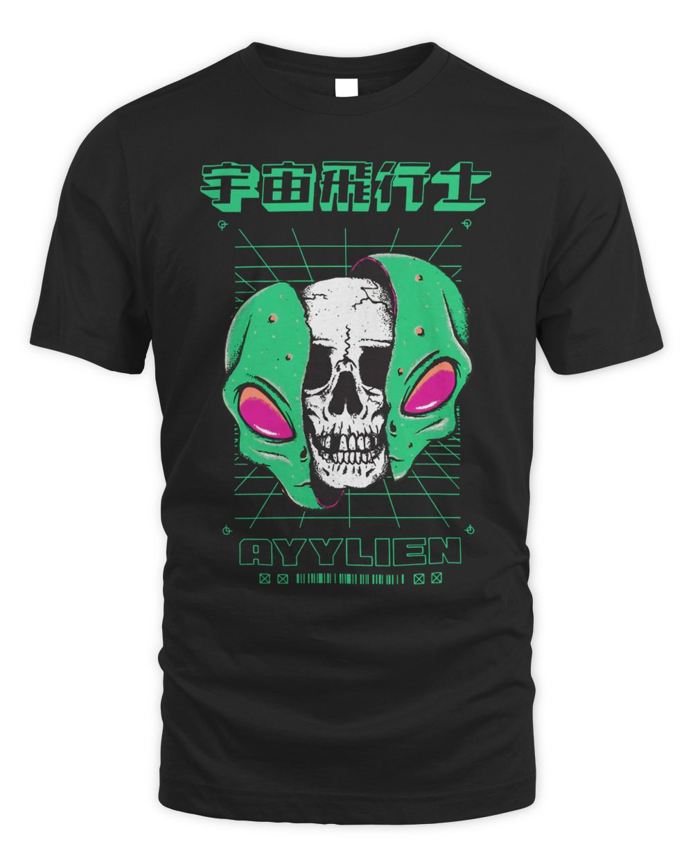 Ayylien Clothing Split Ayylien Skull Shirt