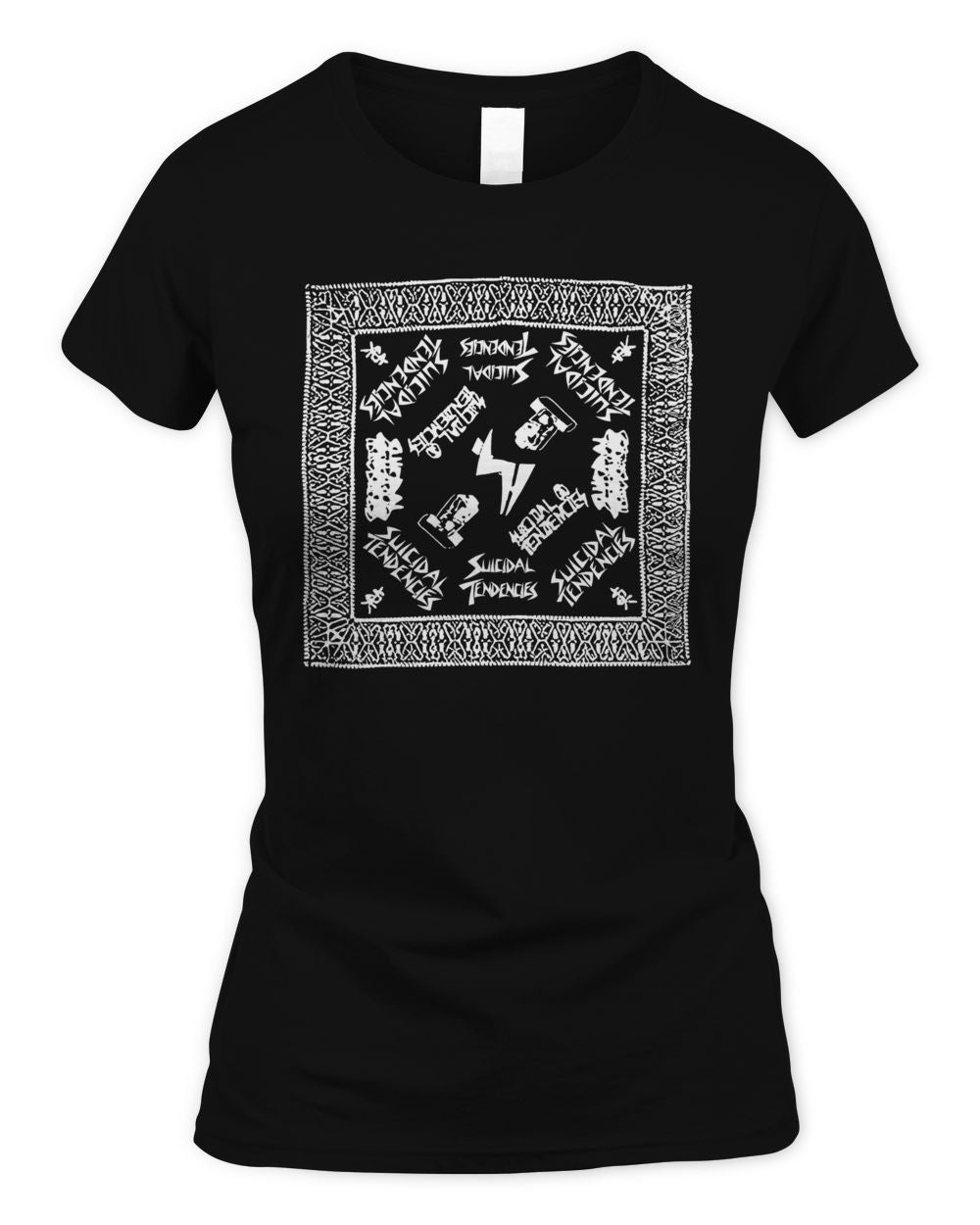 Suicidal Tendencies Merch Logos Bandana Shirt