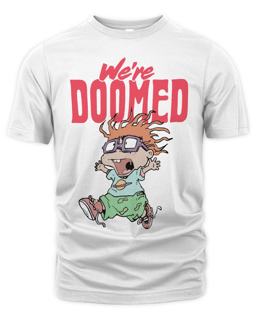 Truffle Shuffle Merchandise Rugrats Chuckie We're Doomed Ecru Shirt
