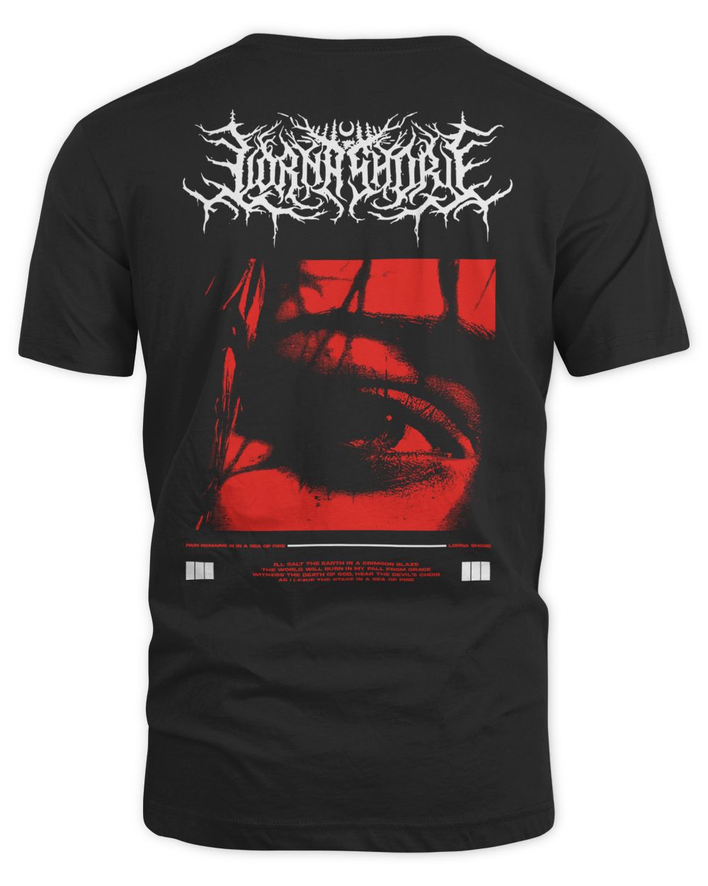 Lorna Shore Merch in a Sea of Fire Shirt