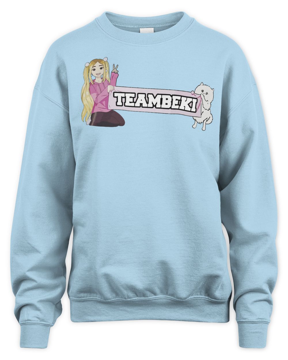 Rebekah Wing Merch Team Beki Bleu Ciel Shirt