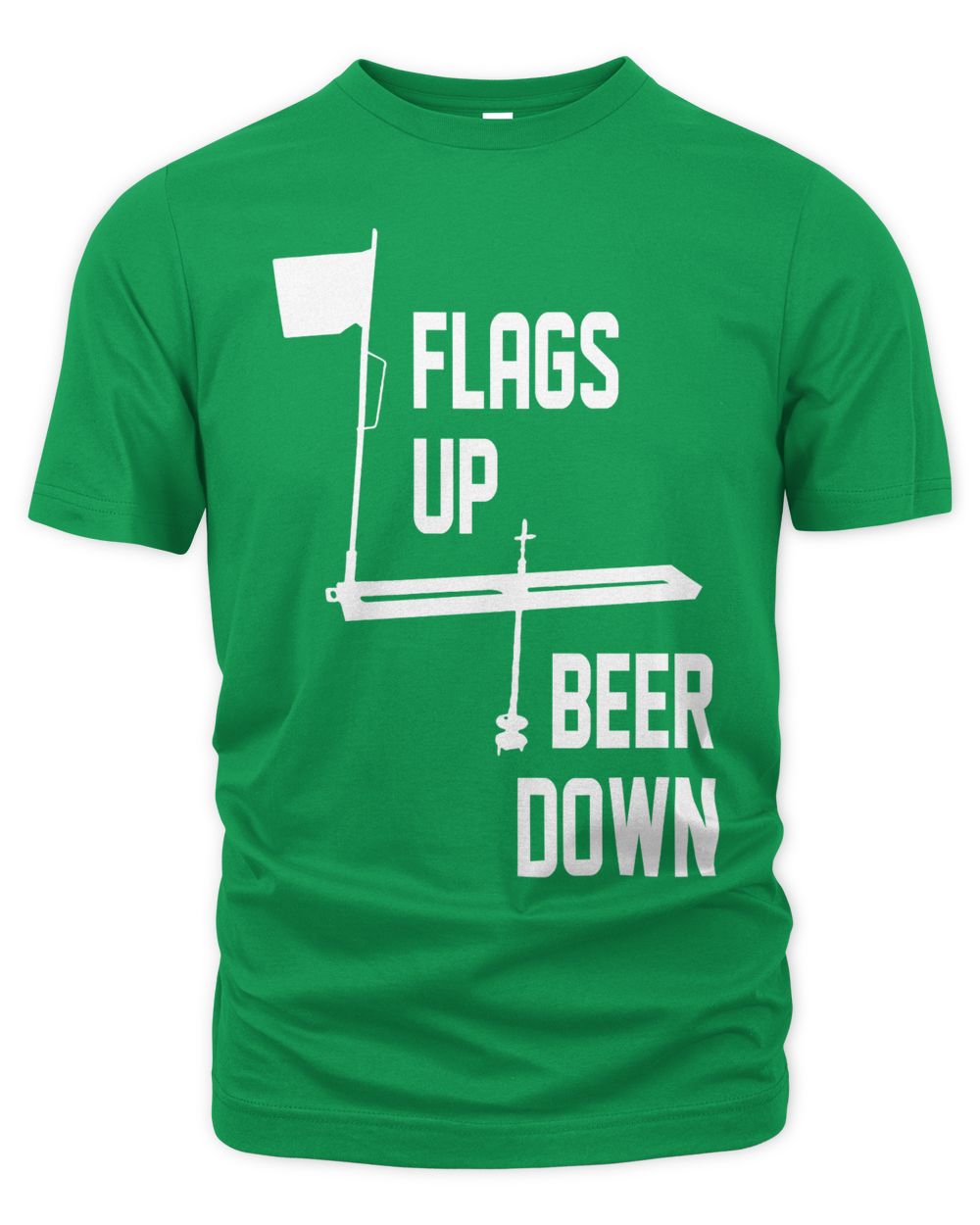 Wisconsin Clothing Company Flags Up Beer Down Shirt