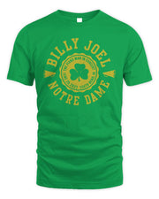 Billy Joel Merch Notre Dame Shamrock Shirt