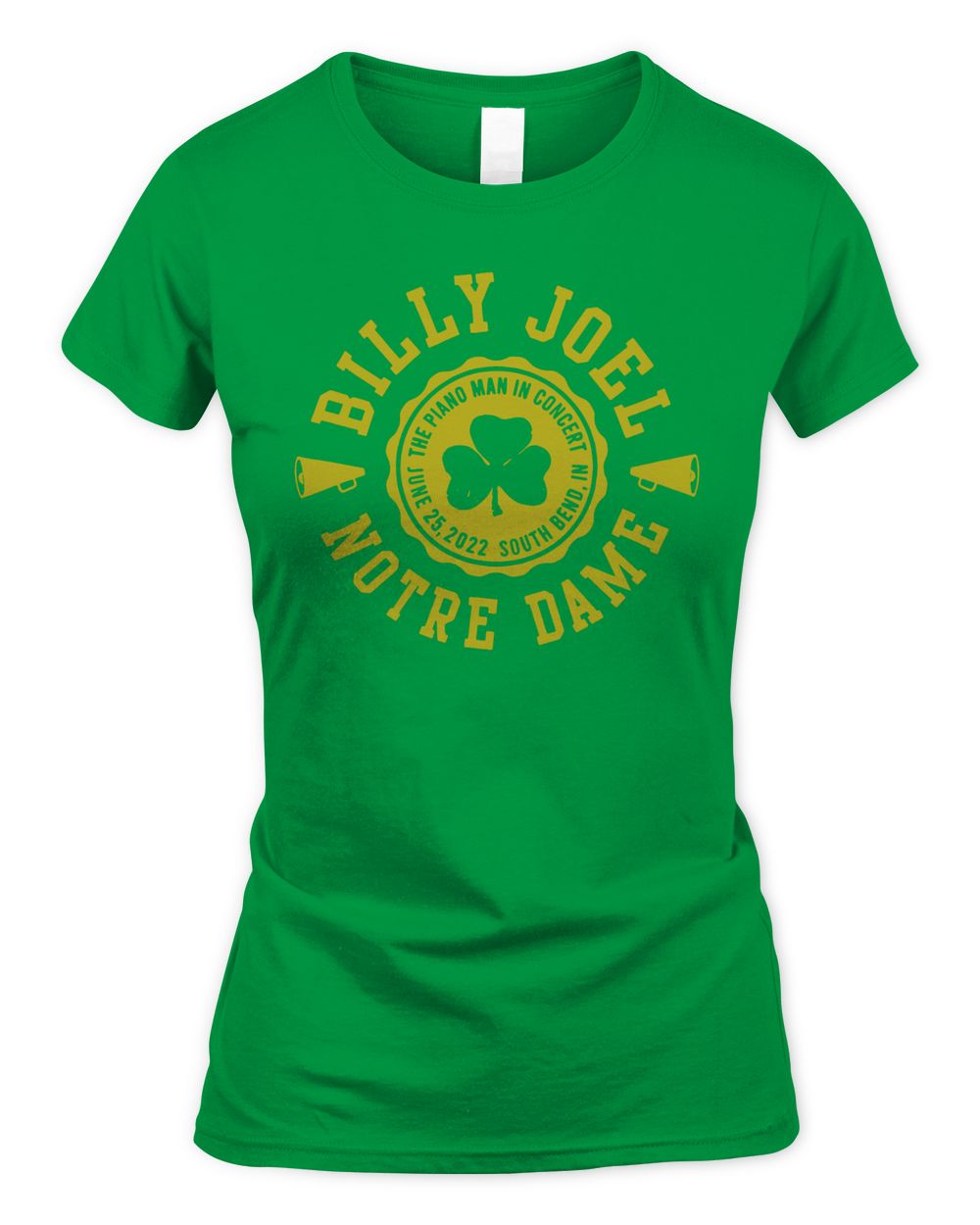 Billy Joel Merch Notre Dame Shamrock Shirt