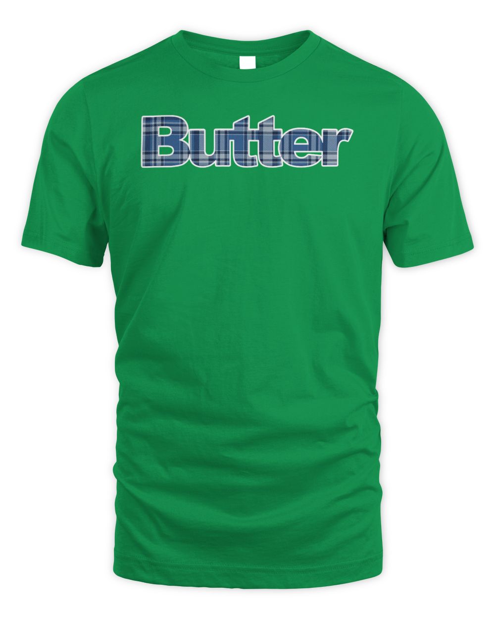 Butter Clothing Plaid Applique Logo Shirt