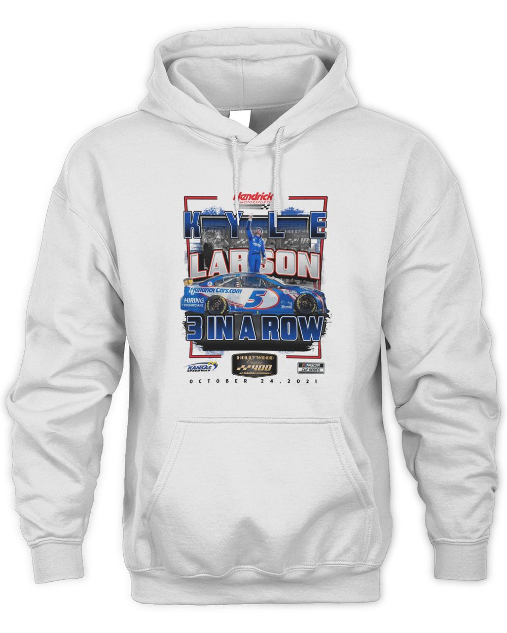 Kyle Larson Checkered Flag 2021 Hollywood Casino 400 Race Win Shirt