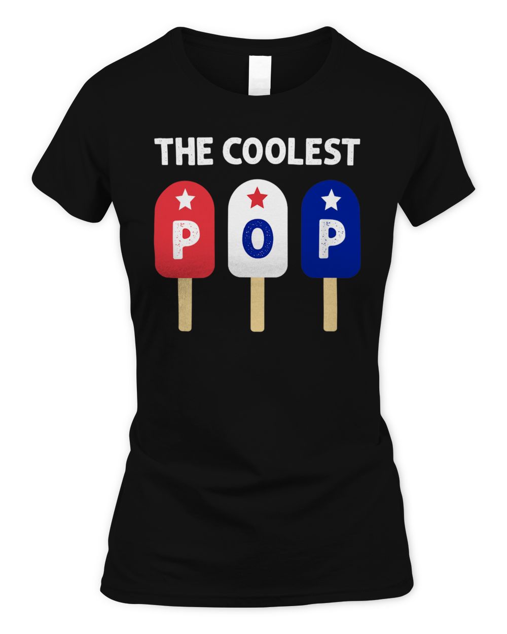 Mens The Coolest Pop Patriotic Red White Blue Popsicle Dad Men Shirt