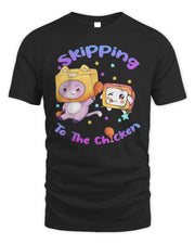 Skipping To The Funny Chicken Retro Lanky Art Box Video Game Shirt