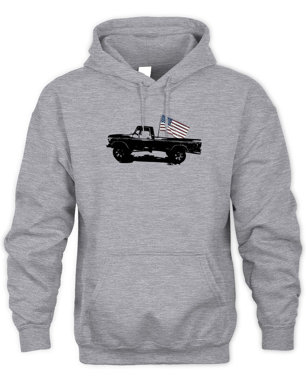 Red White and Blue Apparel American Flag Pickup Truck Shirt