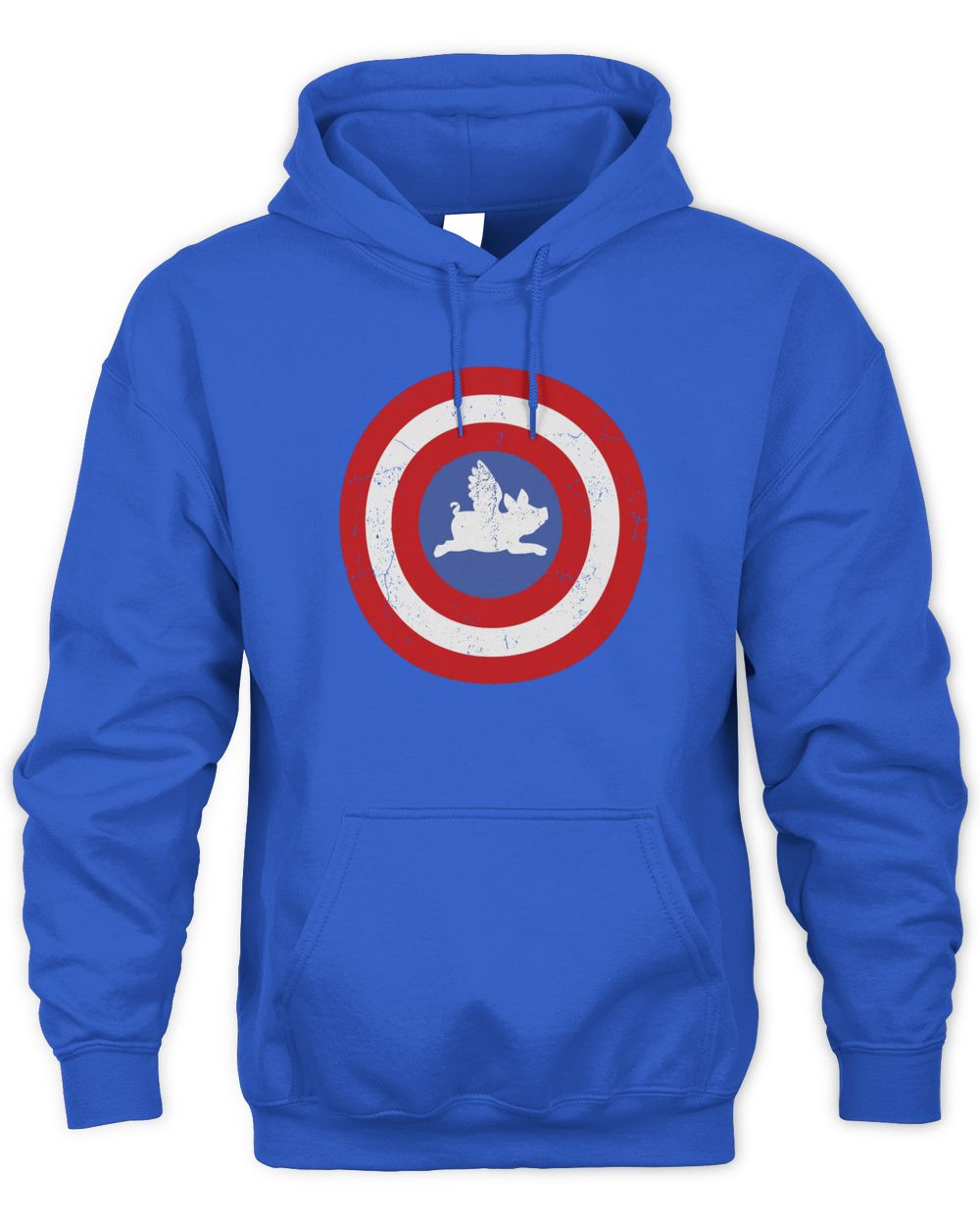 Cincy Shirts Captain USA Flying Pig Shield Shirt
