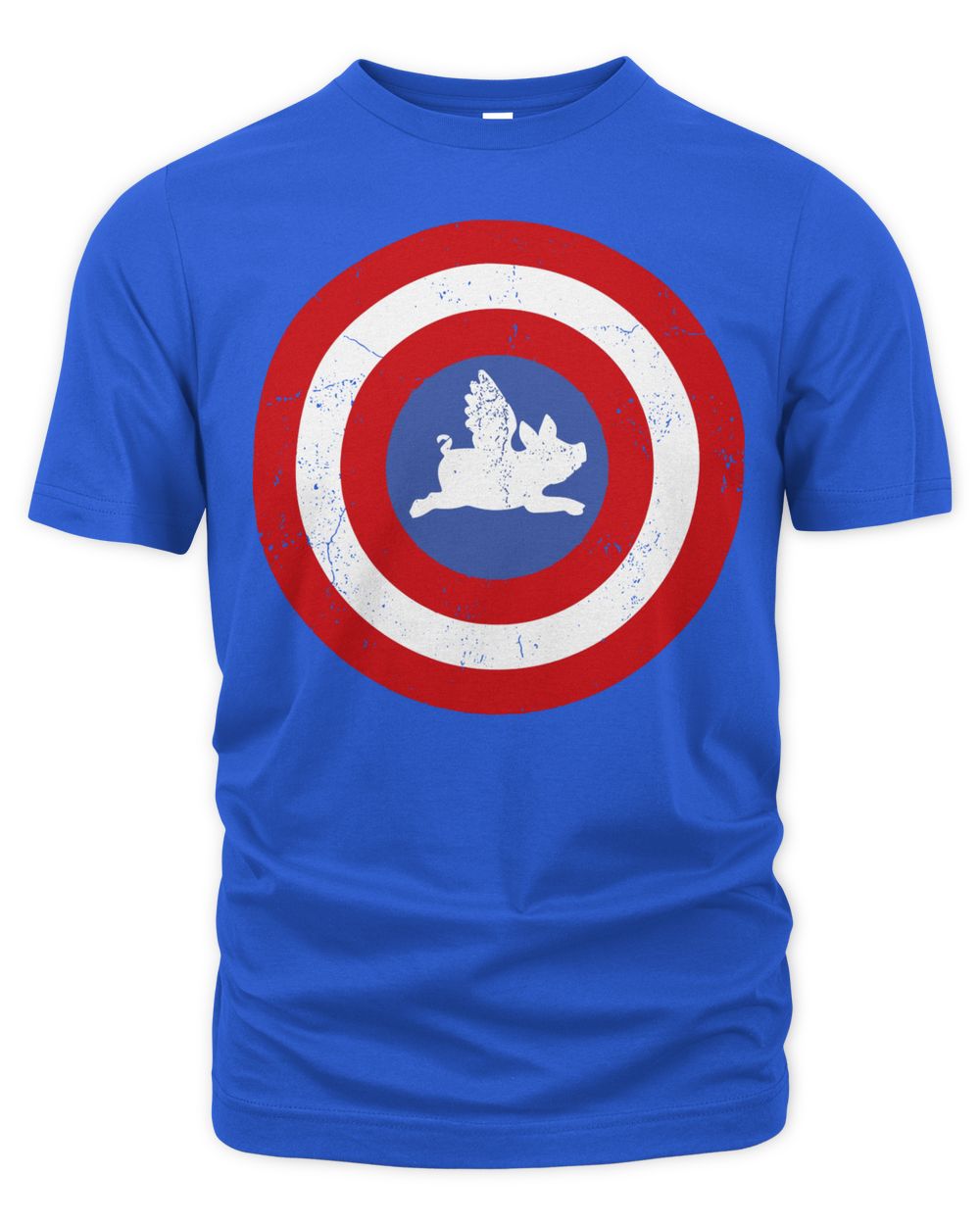 Cincy Shirts Captain USA Flying Pig Shield Shirt