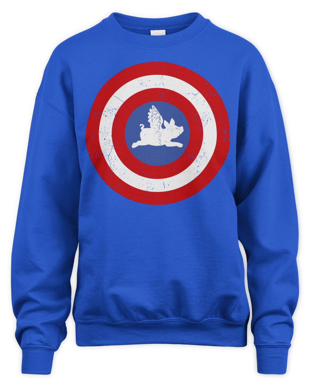 Cincy Shirts Captain USA Flying Pig Shield Shirt