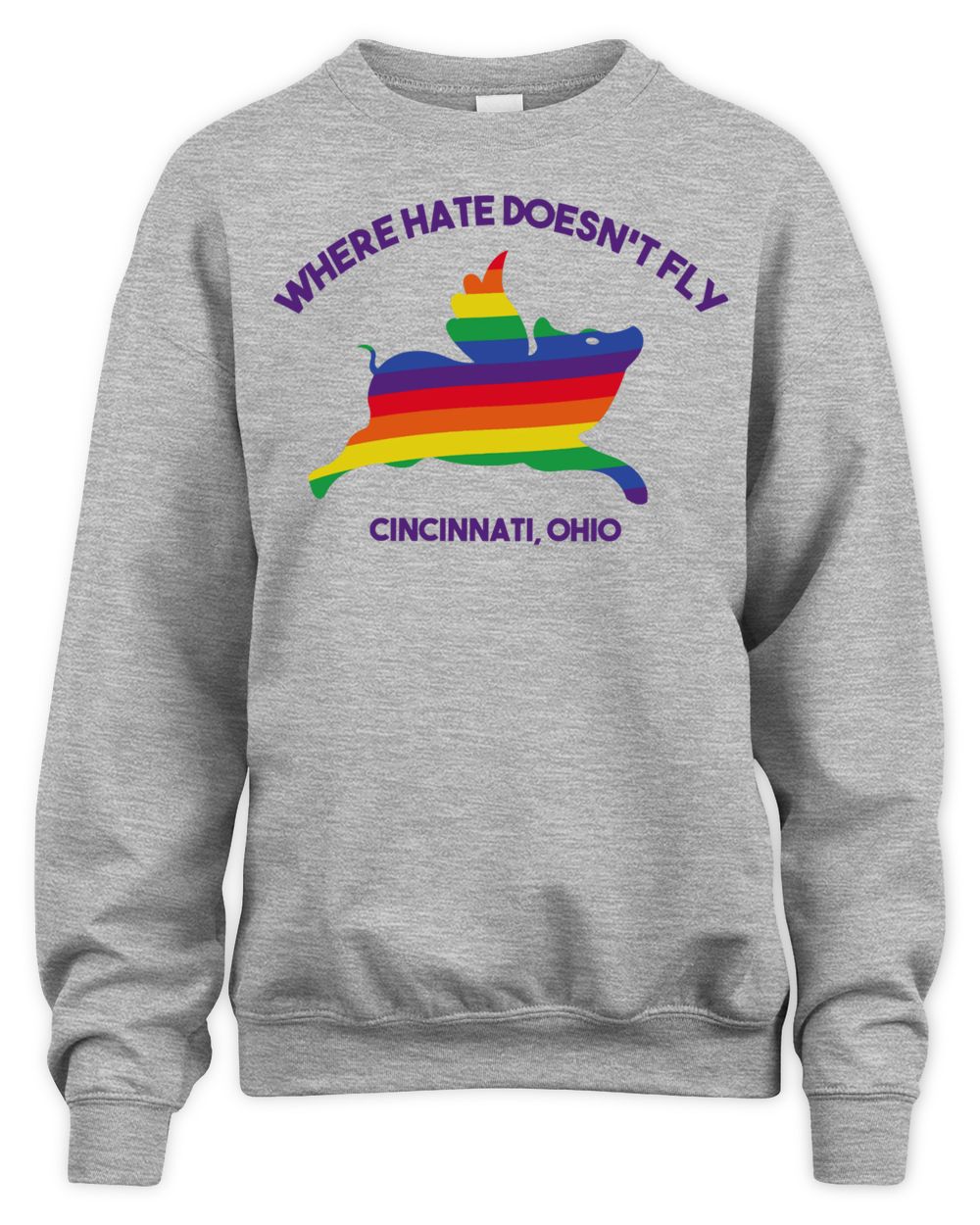 Cincy Shirts Cincinnati, Oh Where Hate Doesn't Fly Shirt