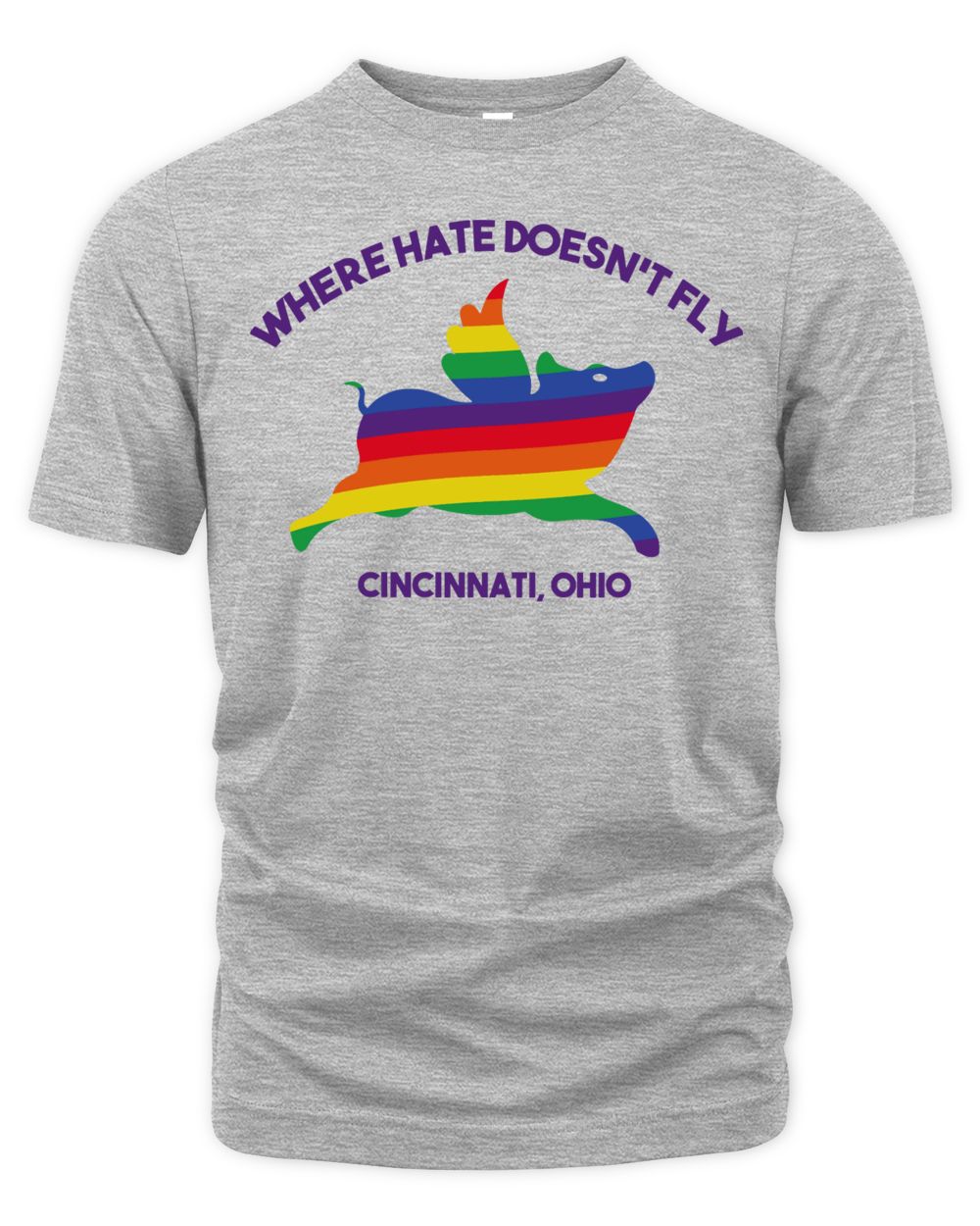 Cincy Shirts Cincinnati, Oh Where Hate Doesn't Fly Shirt