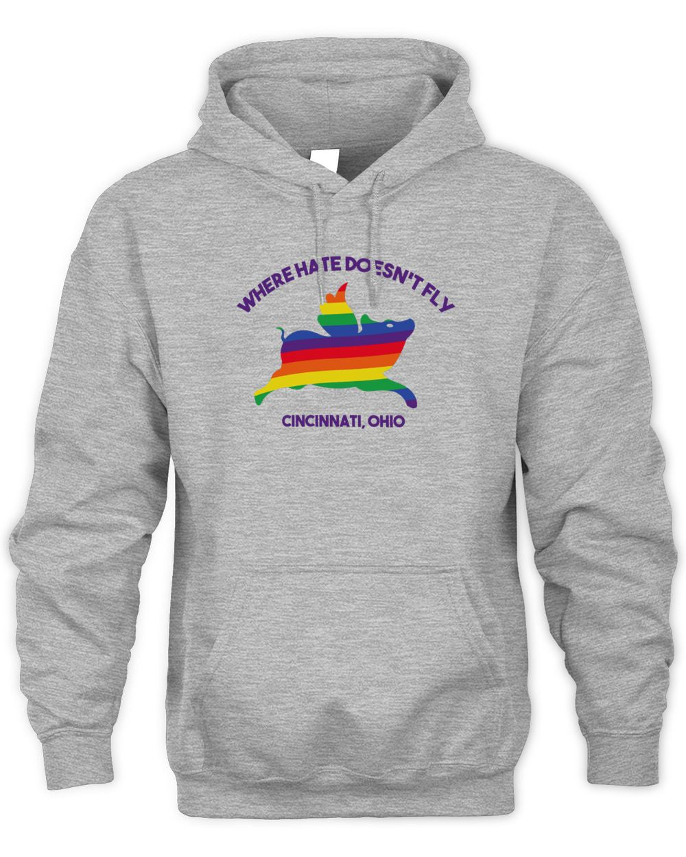 Cincy Shirts Cincinnati, Oh Where Hate Doesn't Fly Shirt