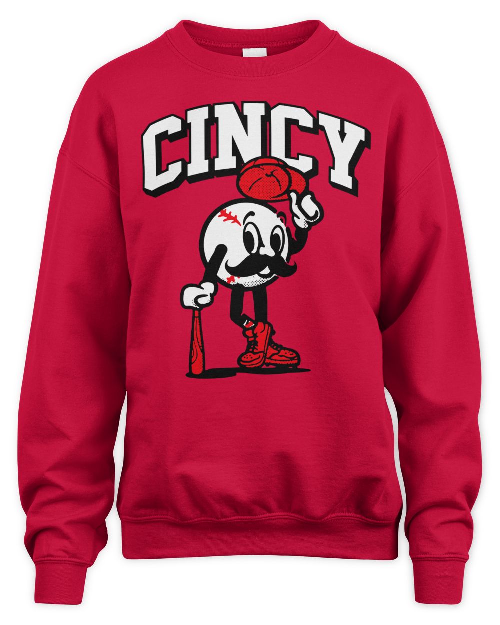 Cincy Shirts Cincy Baseball Character Cap Off Shirt