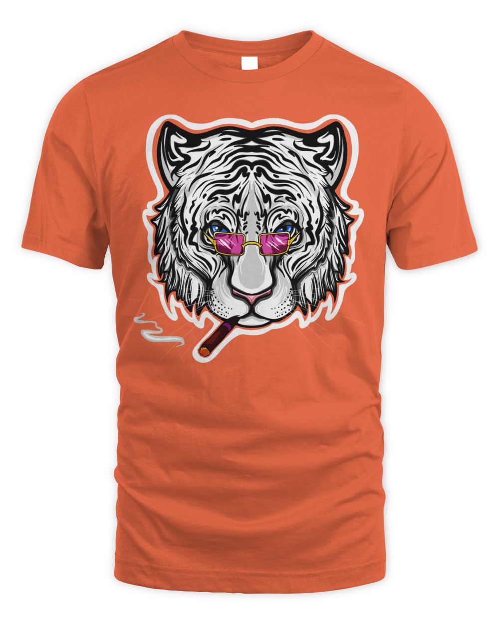Cincy Shirts Smoking White Tiger With Sunglasses Shirt