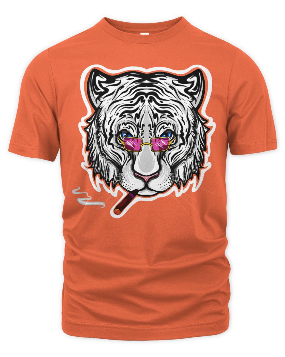 Cincy Shirts Smoking White Tiger With Sunglasses Shirt