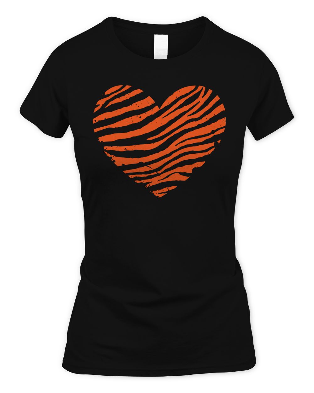 Cincy Shirts Tiger Stripe Heart Shirt