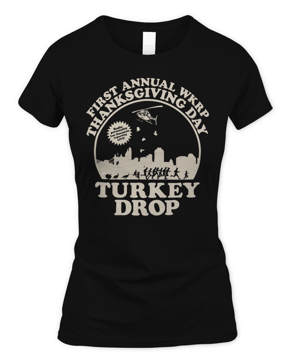 Cincy Shirts Wkrp Turkey Drop Shirt