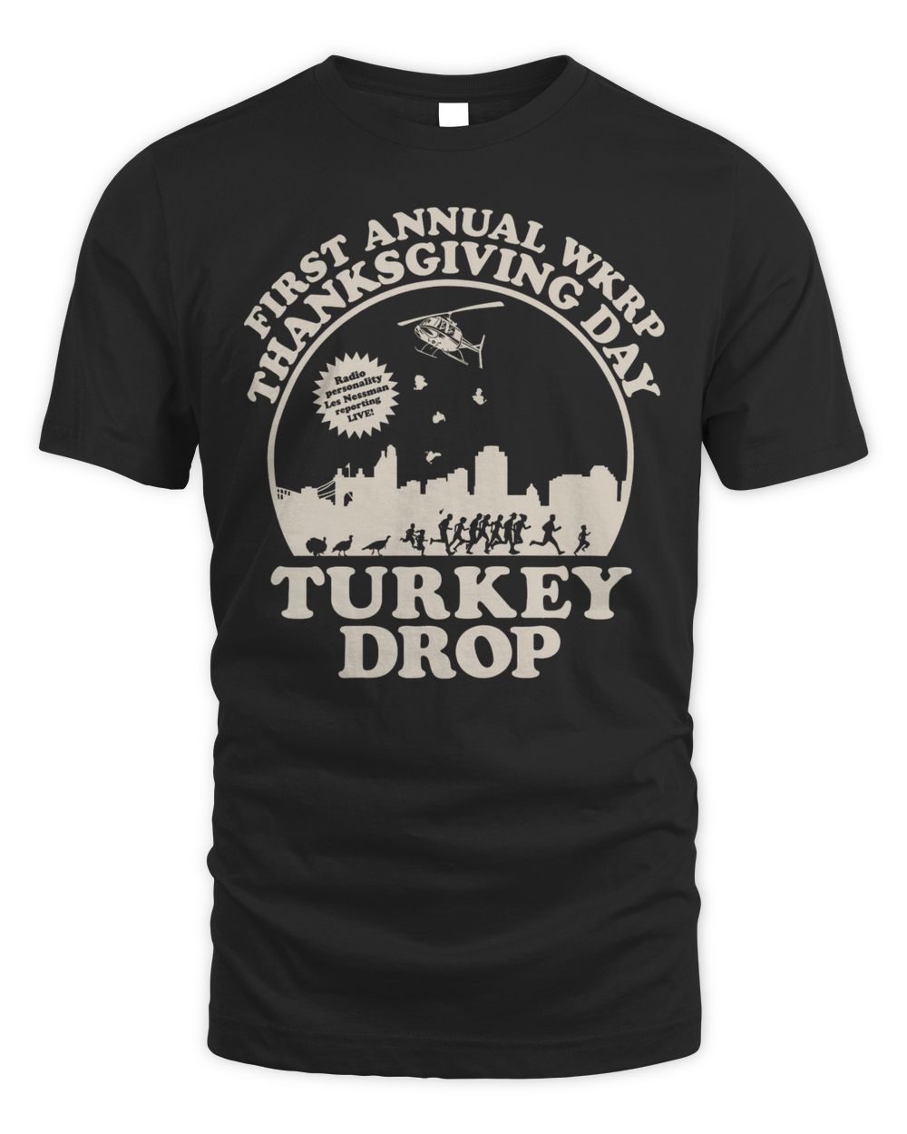 Cincy Shirts Wkrp Turkey Drop Shirt