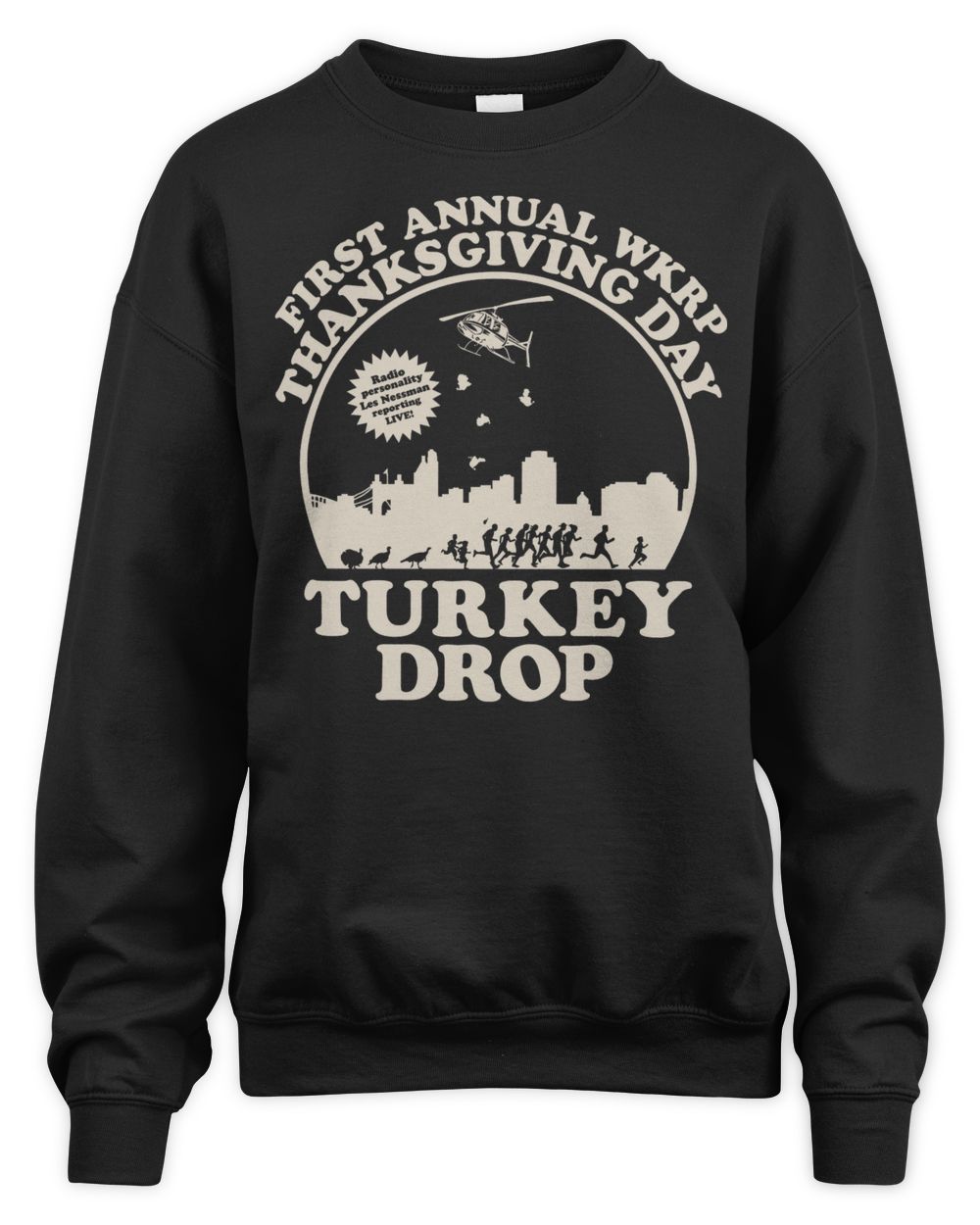 Cincy Shirts Wkrp Turkey Drop Shirt