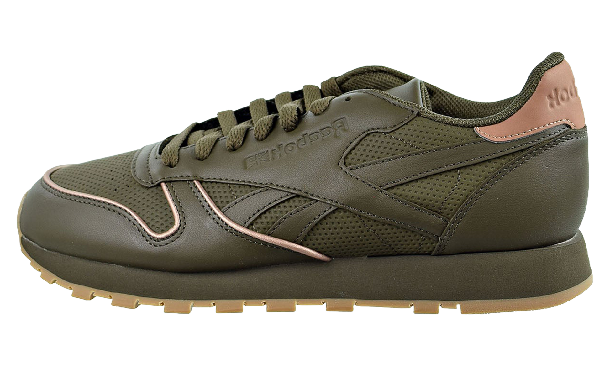 Classic Leather "Army Green Rose Gold Gum"