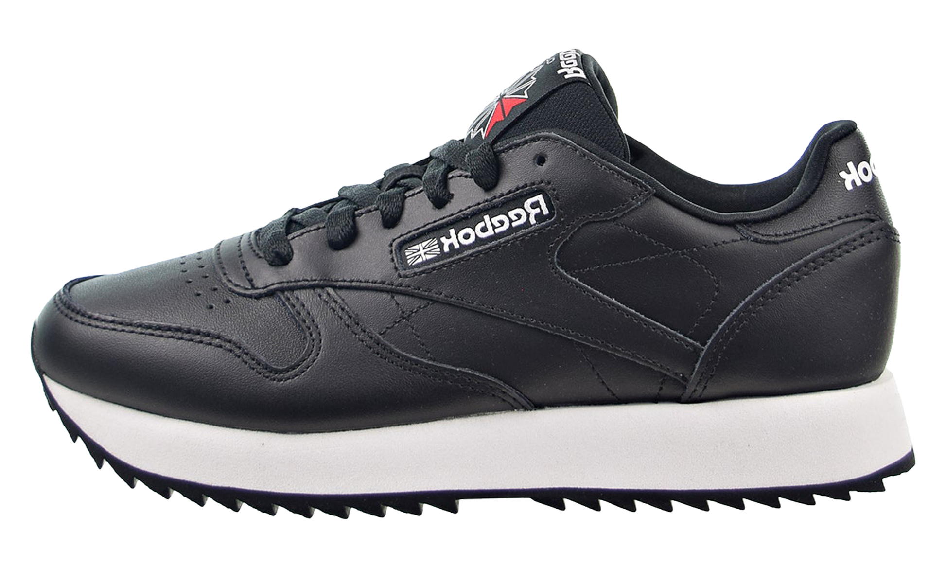 Classic Leather Ripple Women "Black White"