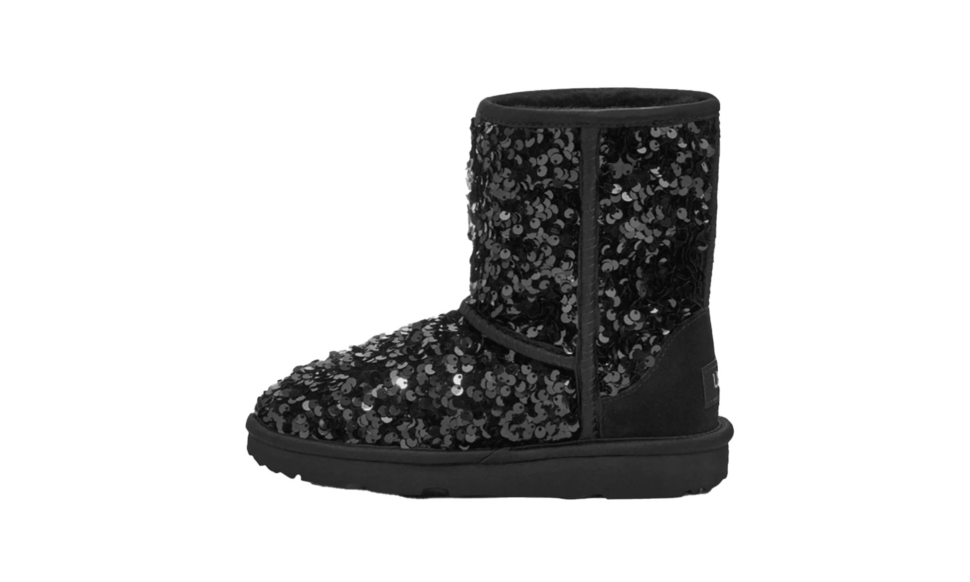 Classic Short Chunky Sequin Boot Ps "Black"