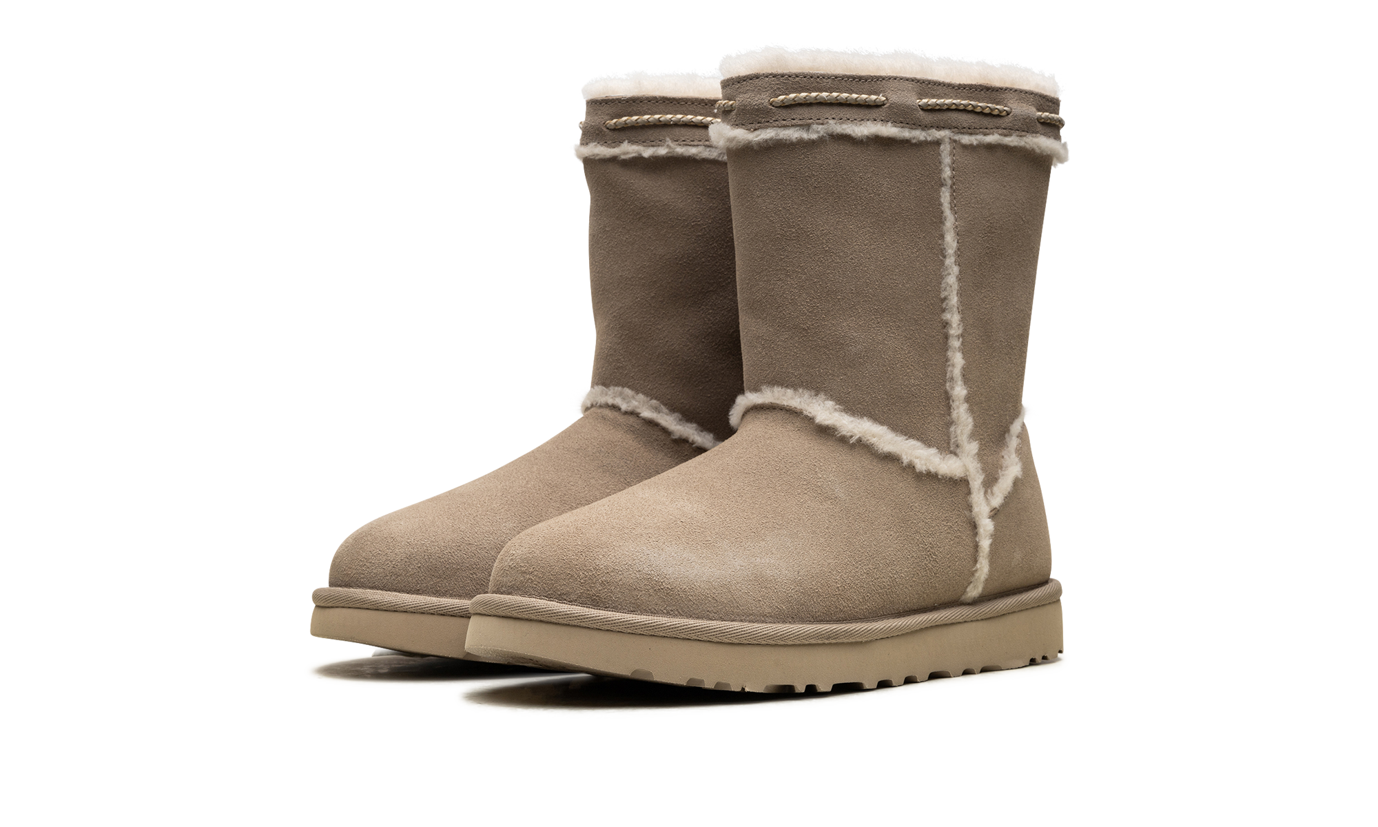 Classic Short Shearling Braid Women "Dune" 1166752 DUNE