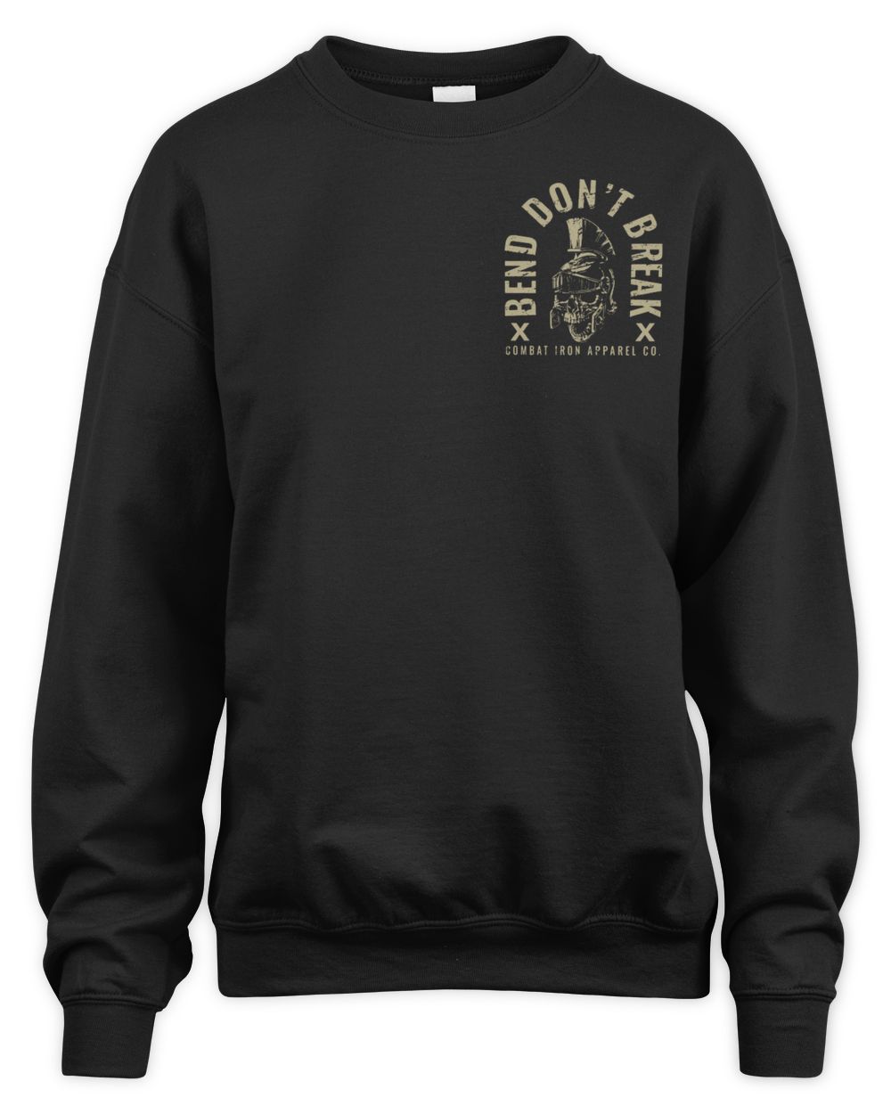 Combat Iron Apparel Bend Don't Break - Barbell Skull Shirt