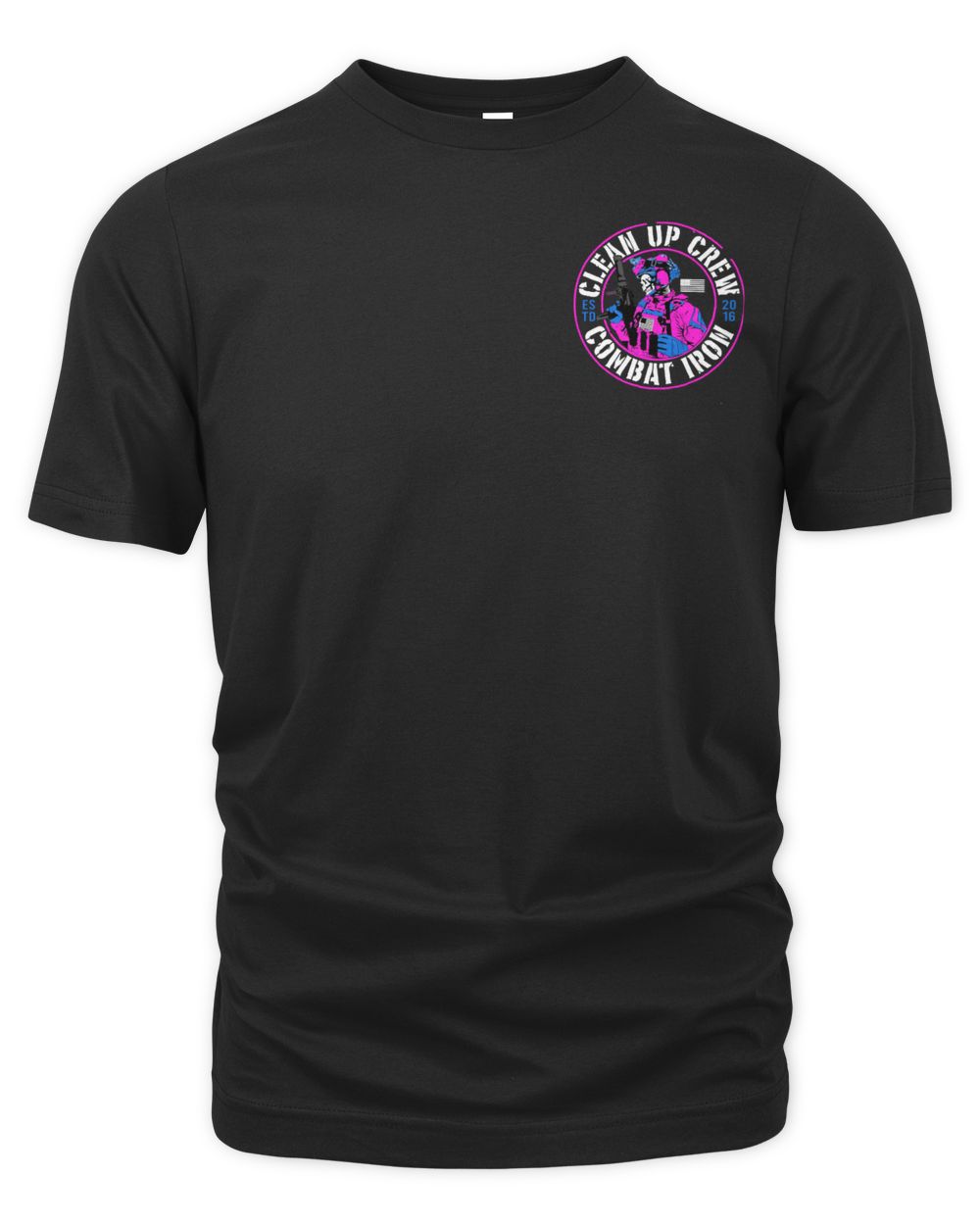 Combat Iron Apparel Clean Up Crew Operator Skull Shirt