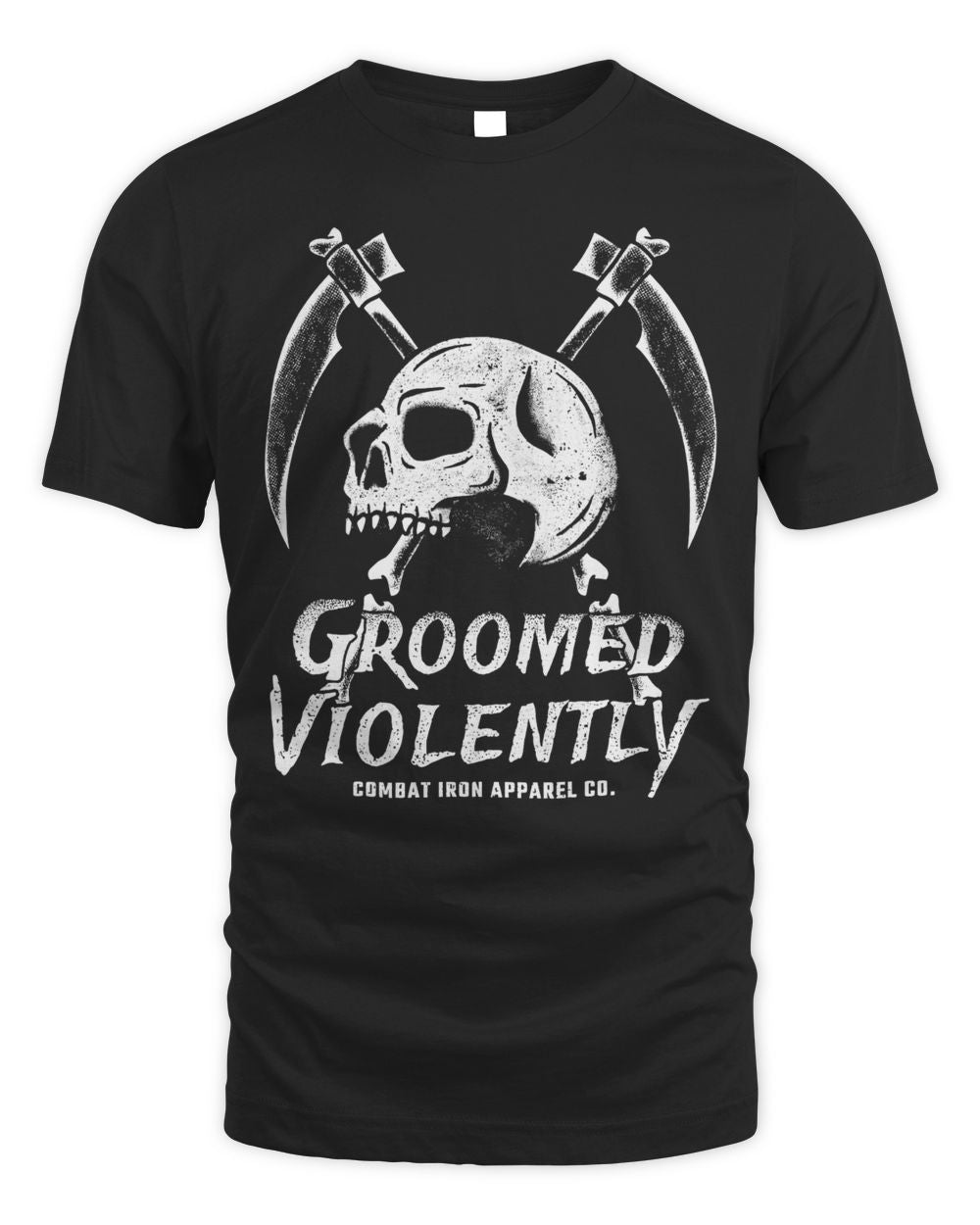 Combat Iron Apparel Groomed Violently Skull Shirt