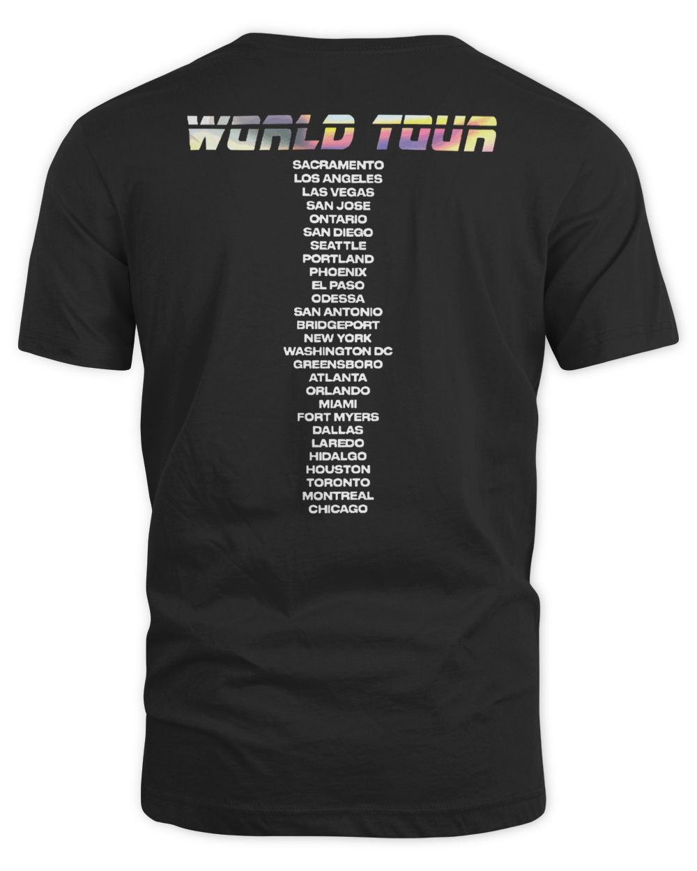 Maluma Merch World Tour Iridescent Foil Tour Shirt
