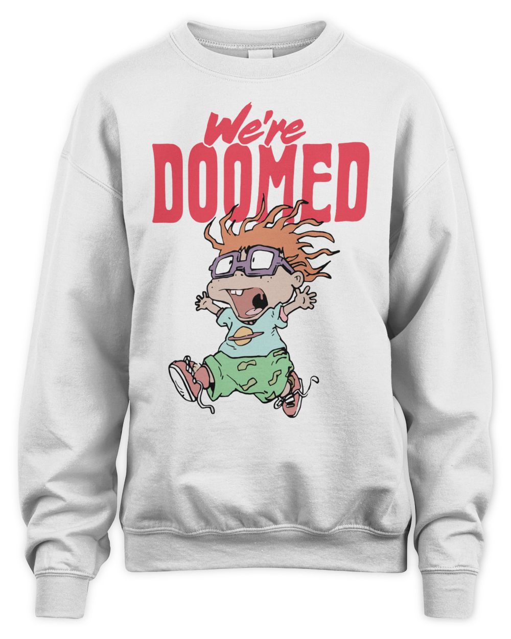 Truffle Shuffle Merchandise Rugrats Chuckie We're Doomed Ecru Shirt