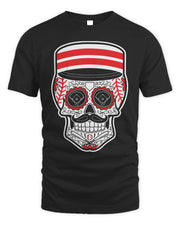 Cincy Shirts Redlegs Sugar Skull Shirt