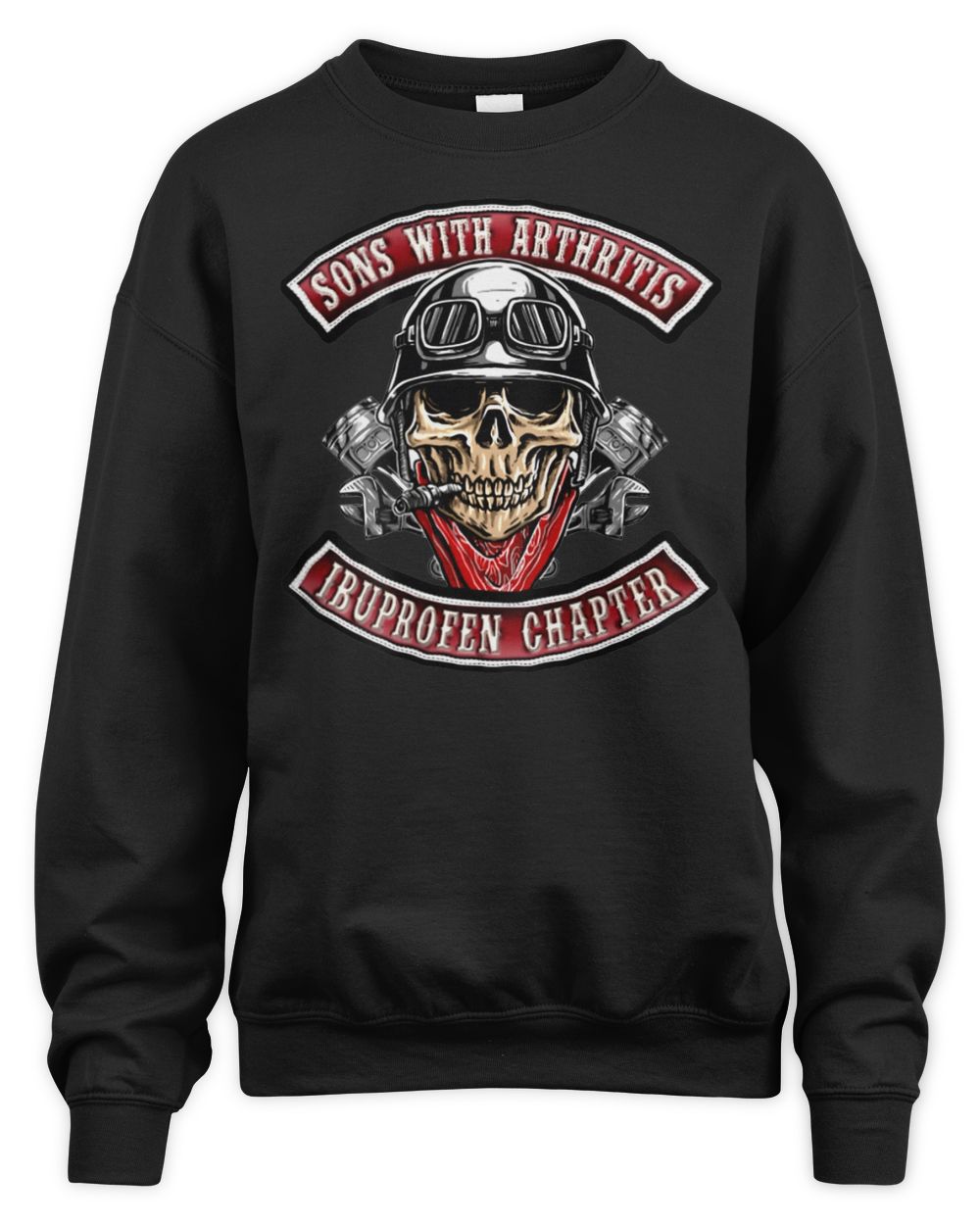 Sons With Arthritis Ibuprofen Chapter Funny Biker Skull Shirt
