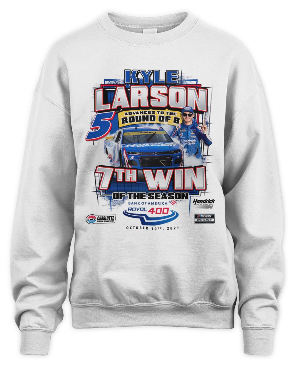 Kyle Larson Checkered Flag 2021 Bank of America Roval 400 Race Winner Shirt