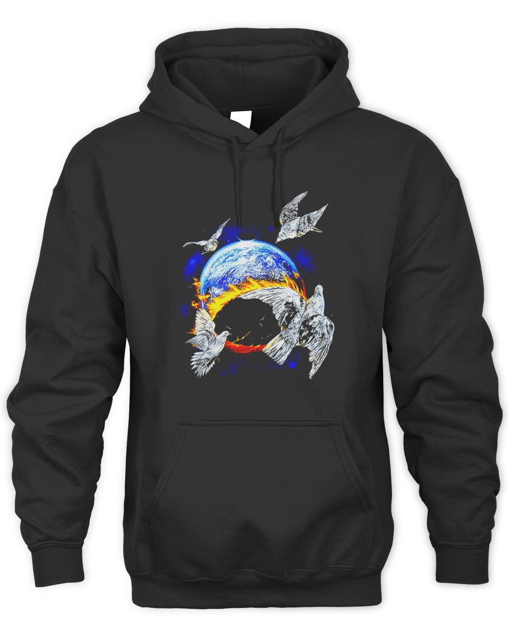 Techwear On Clothing Earth Flame Doves Shirt