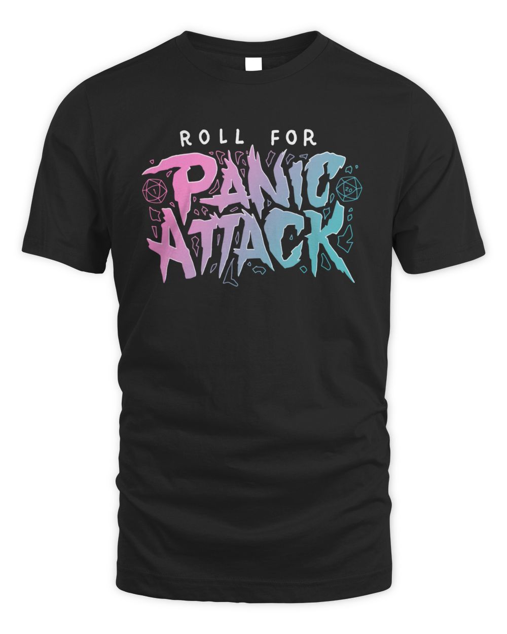 Dimension 20 Merch Roll For Panic Attack Shirt