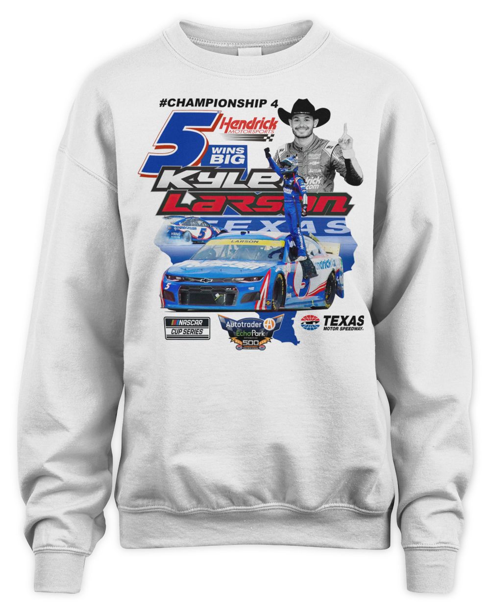 Kyle Larson Checkered Flag 2021 Autotrader EchoPark Automotive 500 Race Winner Shirt