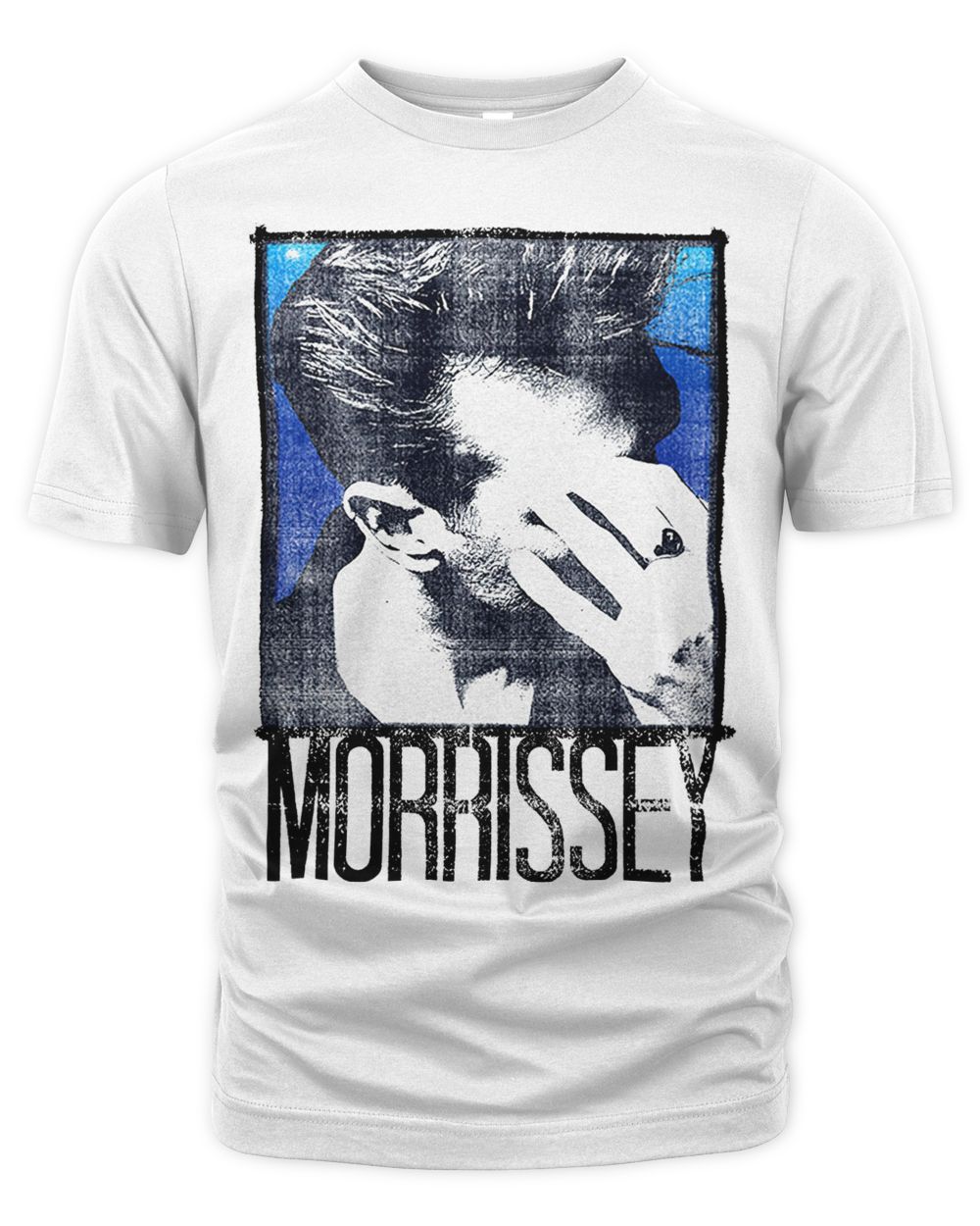 Morrissey Merch Blue Background Shirt
