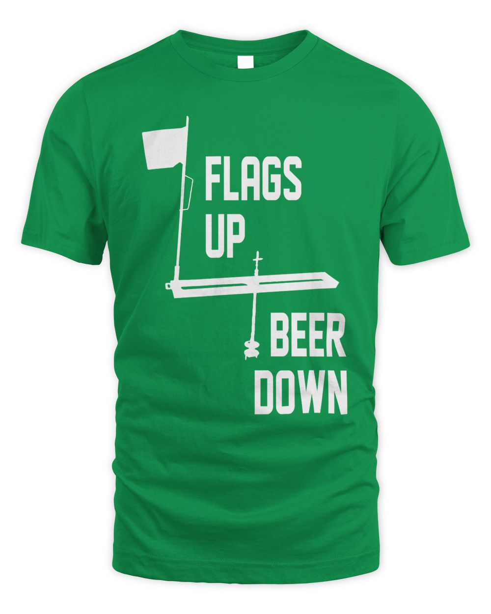 Wisconsin Clothing Company Flags Up Beer Down Shirt