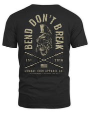 Combat Iron Apparel Bend Don't Break - Barbell Skull Shirt