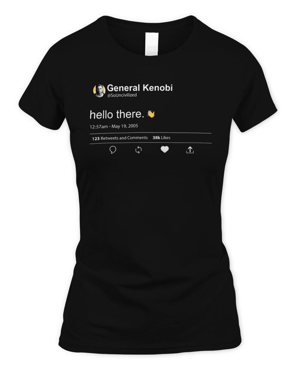 Friday Apparel Hello There Kenobi Tweet Shirt