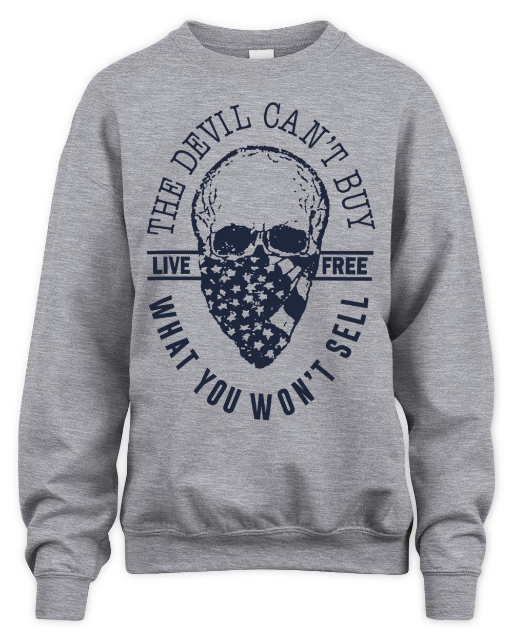 Red White and Blue Apparel Devil Can't Buy Shirt