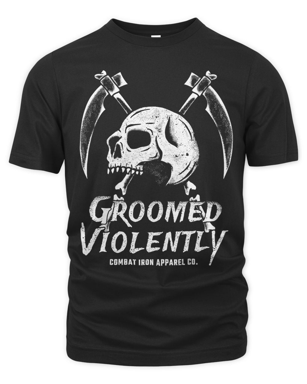 Combat Iron Apparel Groomed Violently Skull Shirt