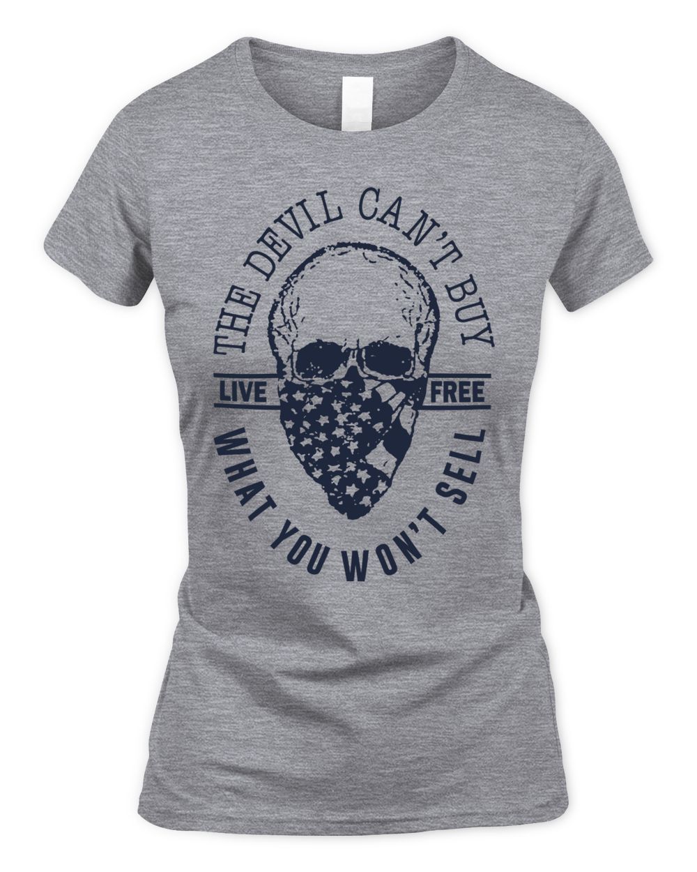 Red White and Blue Apparel Devil Can't Buy Shirt